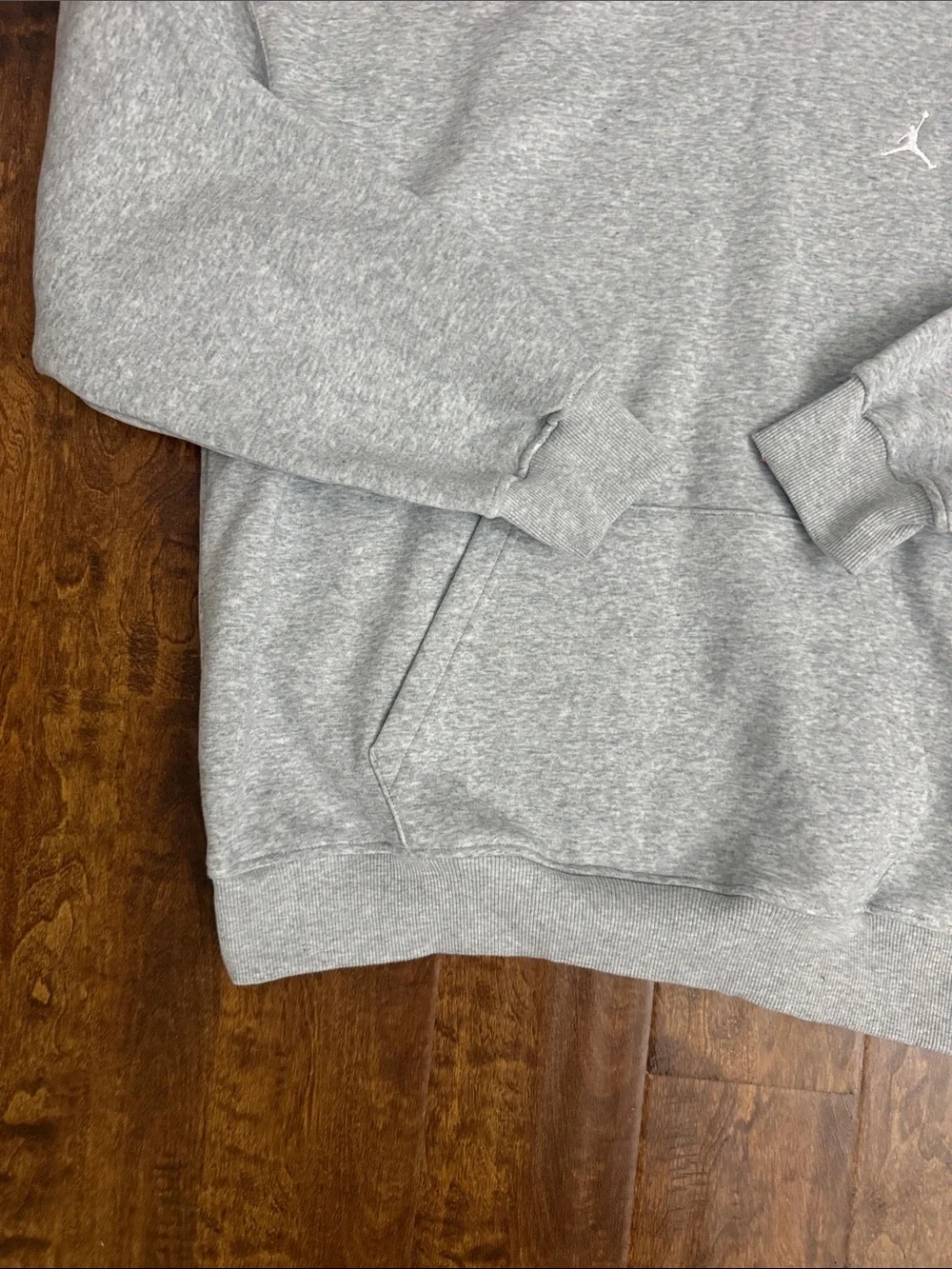 Jordan Gray Pullover Hoodie with Subtle Jumpman